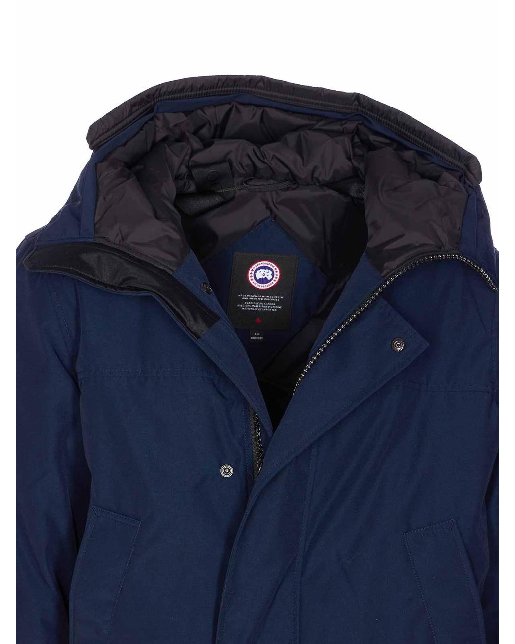 Canada Goose Blue Padded Hooded Parka for men
