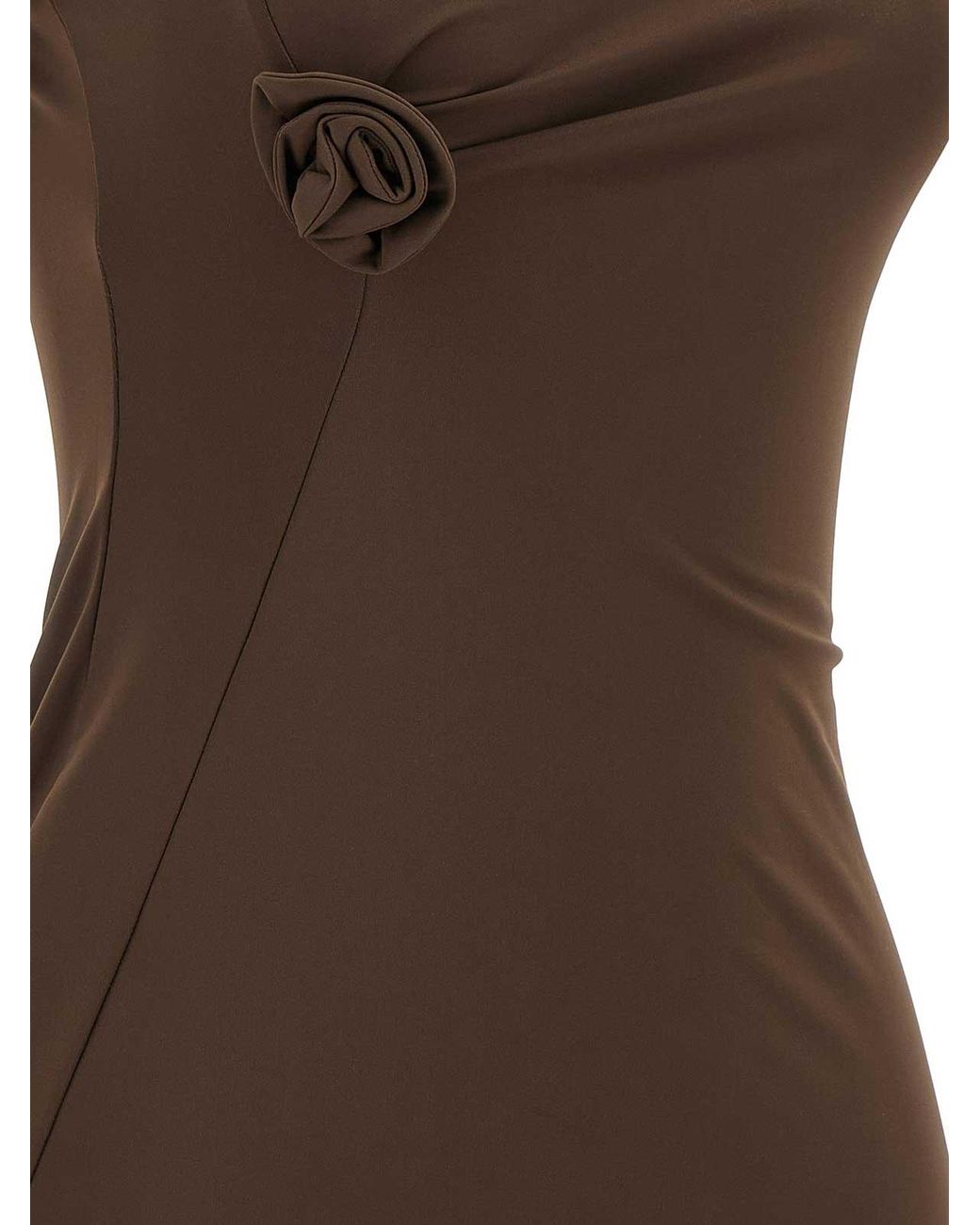 Coperni Brown Flower Dress