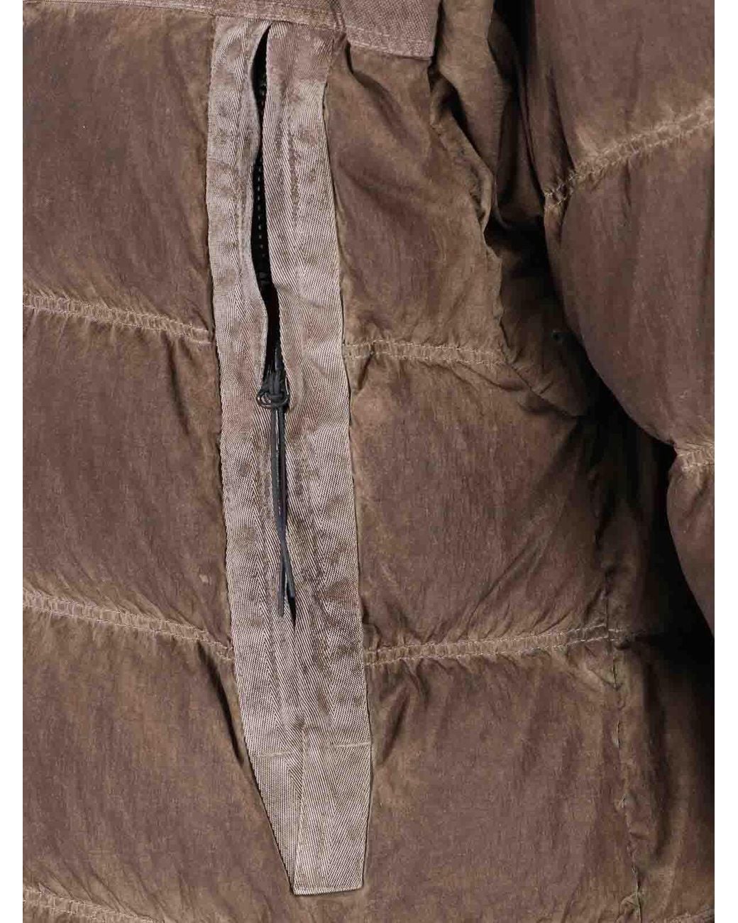 C P Company Brown Padded Down Jacket for men