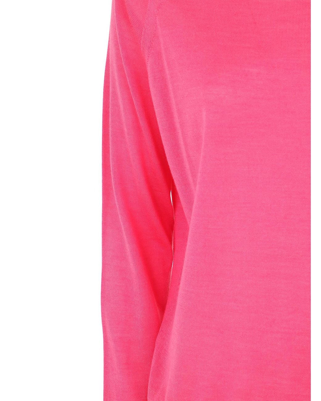 Nuur Pink Wide Neckline Pullover