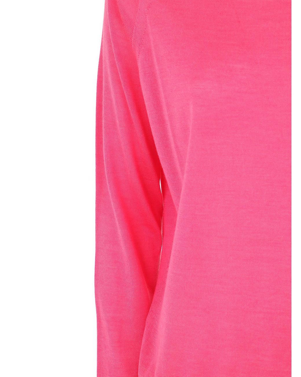 Nuur Pink Wide Neckline Pullover