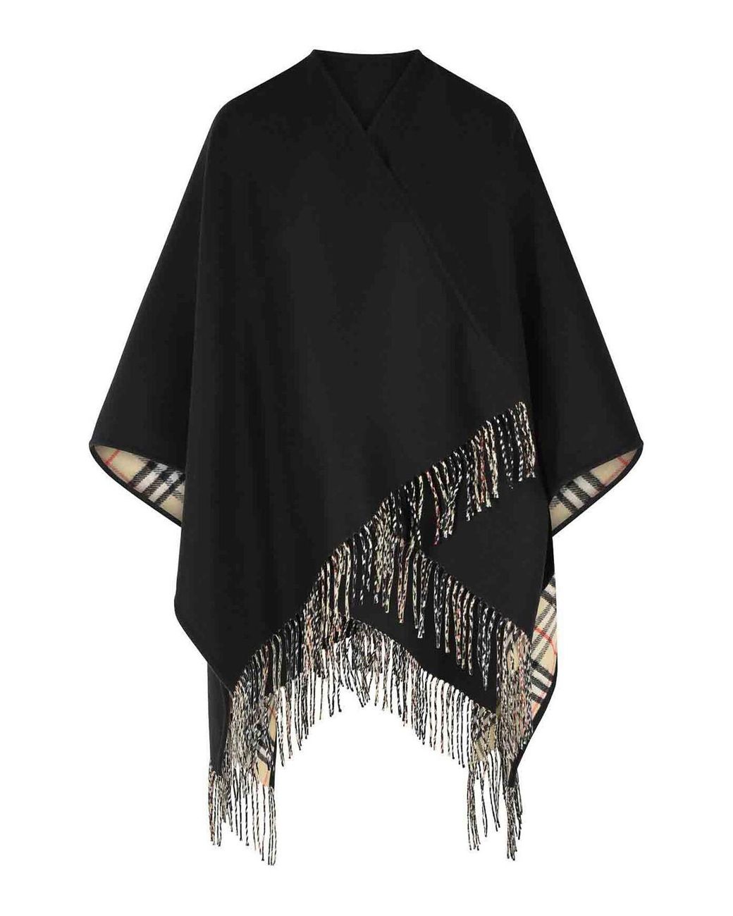 Burberry Black Check' Cashmere Cape