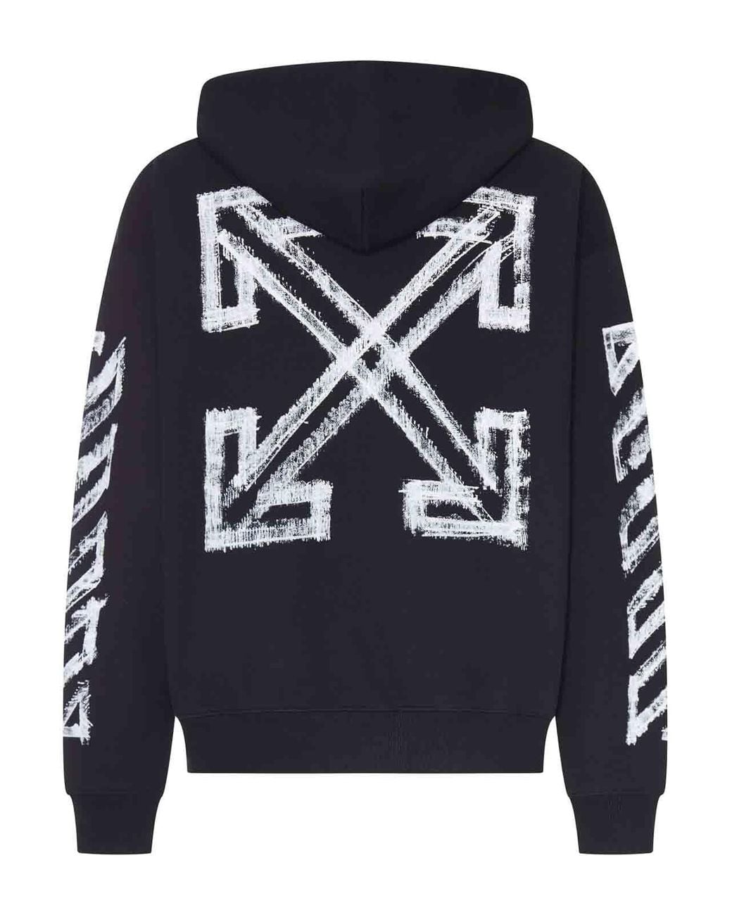 Off-White c/o Virgil Abloh Blue Hoodie With Arrow Sketch Print for men
