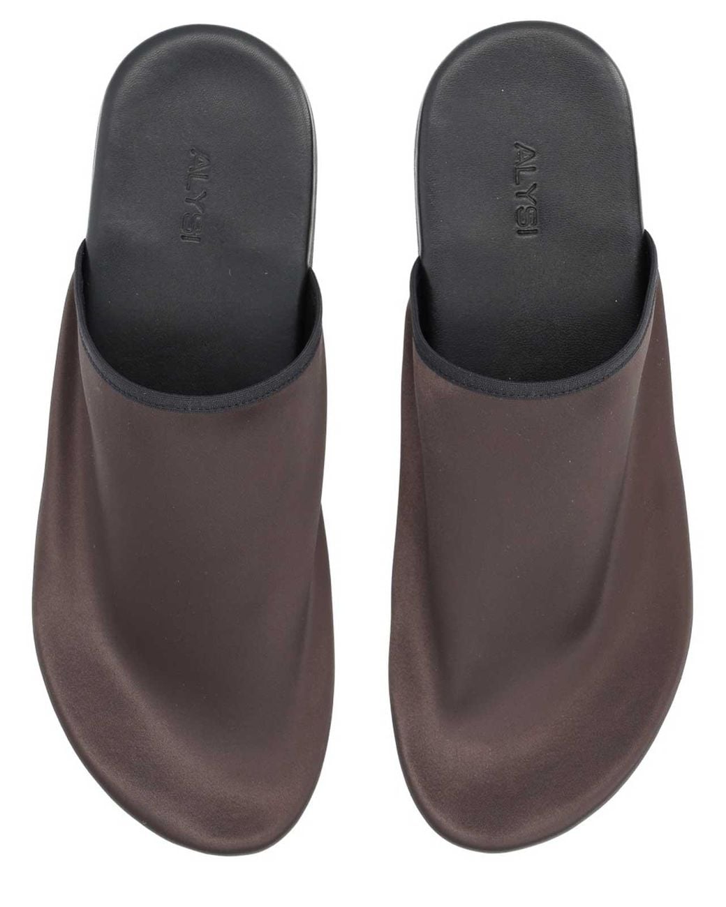 Alysi Brown Satin Mules