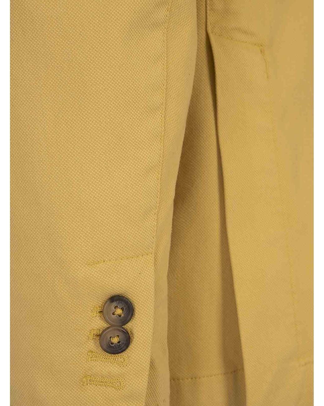 RUSSO CAPRI Yellow Oxford Cotton Blazer for men