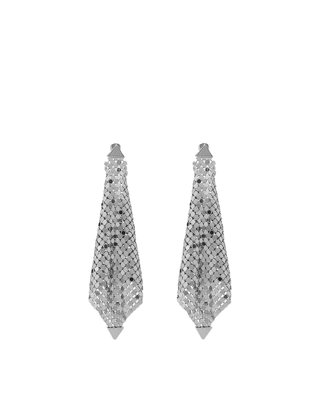 Rabanne White Pixel Flow Earrings