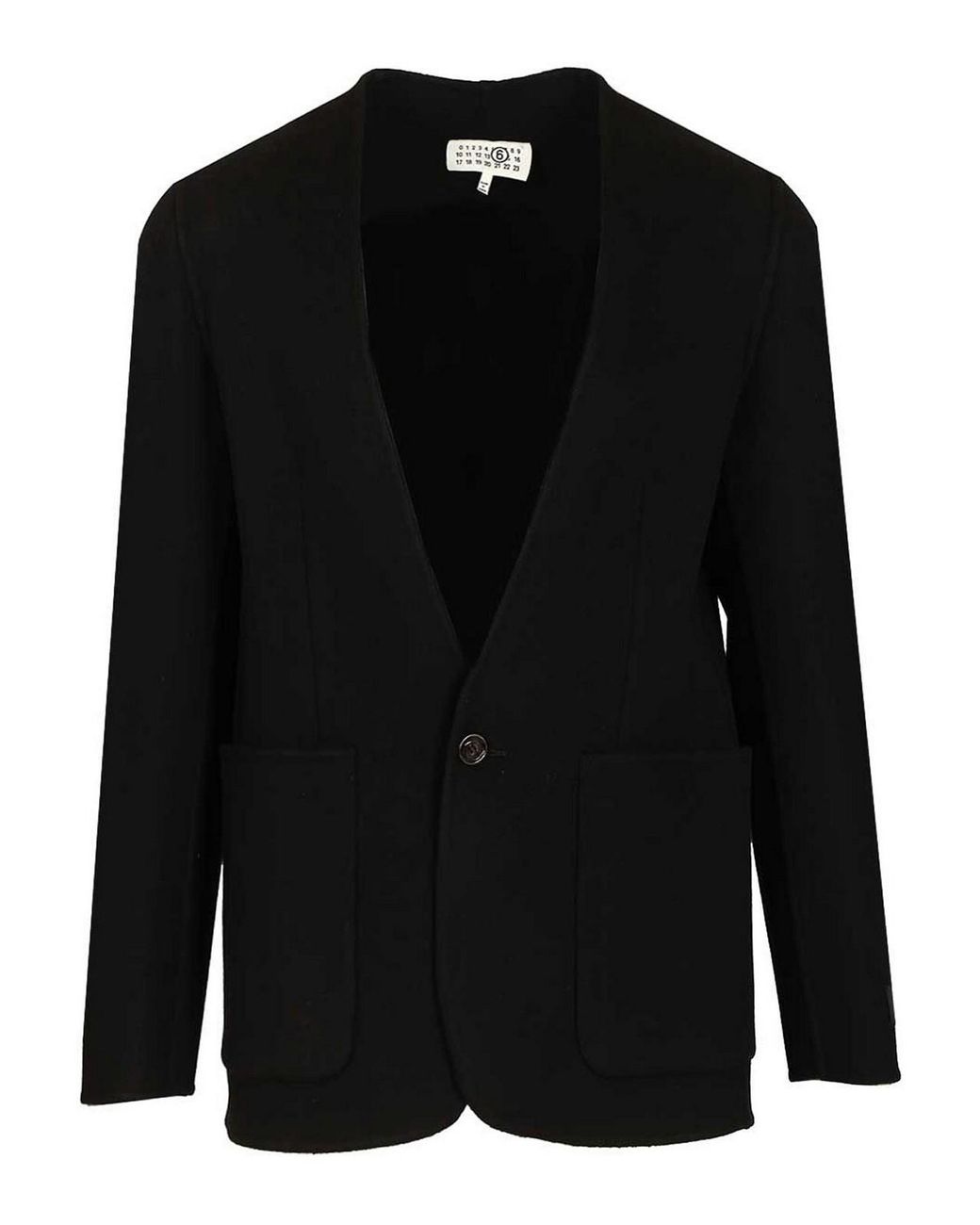 MM6 by Maison Margiela Black Single-Breasted Wool Jacket for men