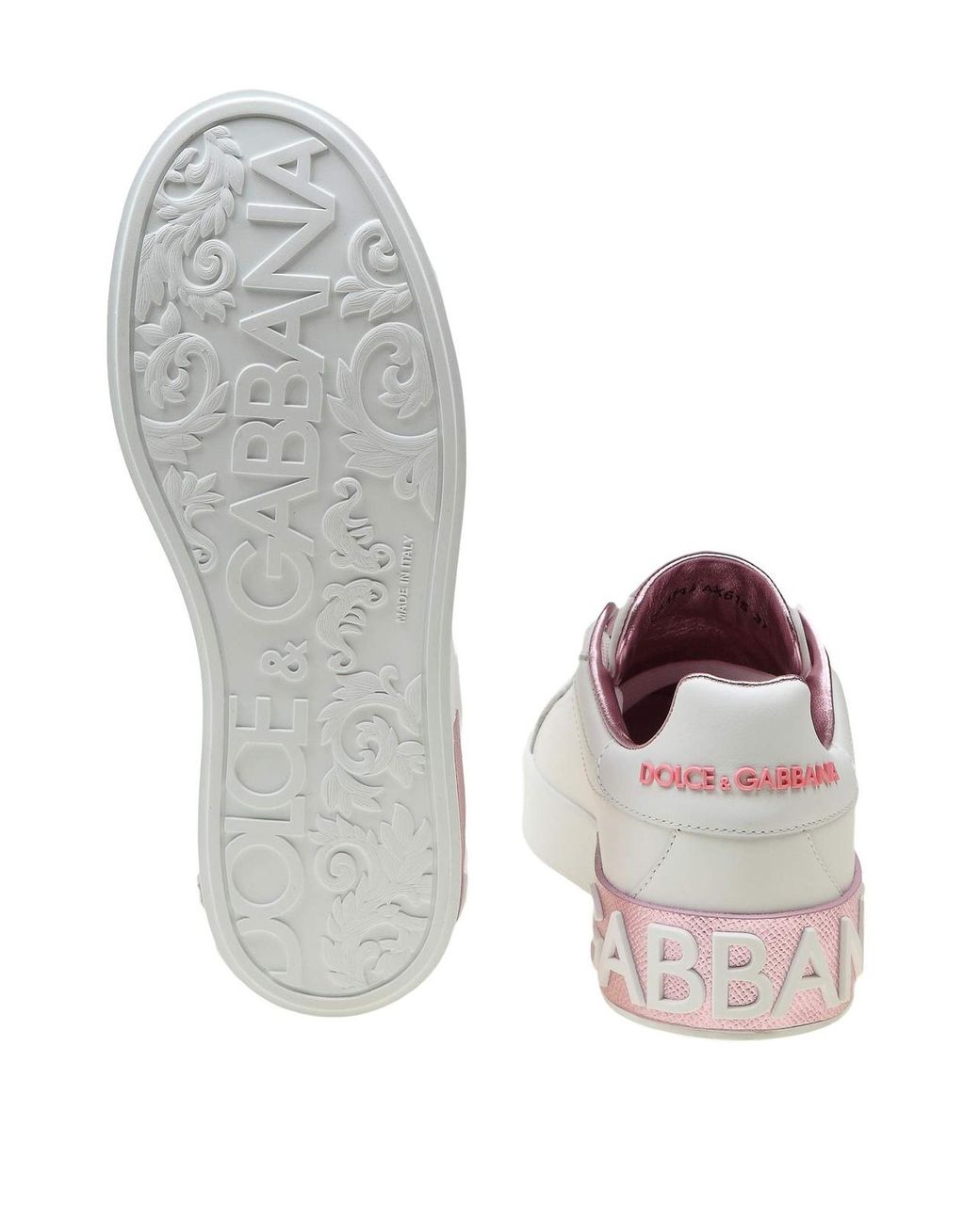 Dolce & Gabbana White Sneakers Portofino Calfskin