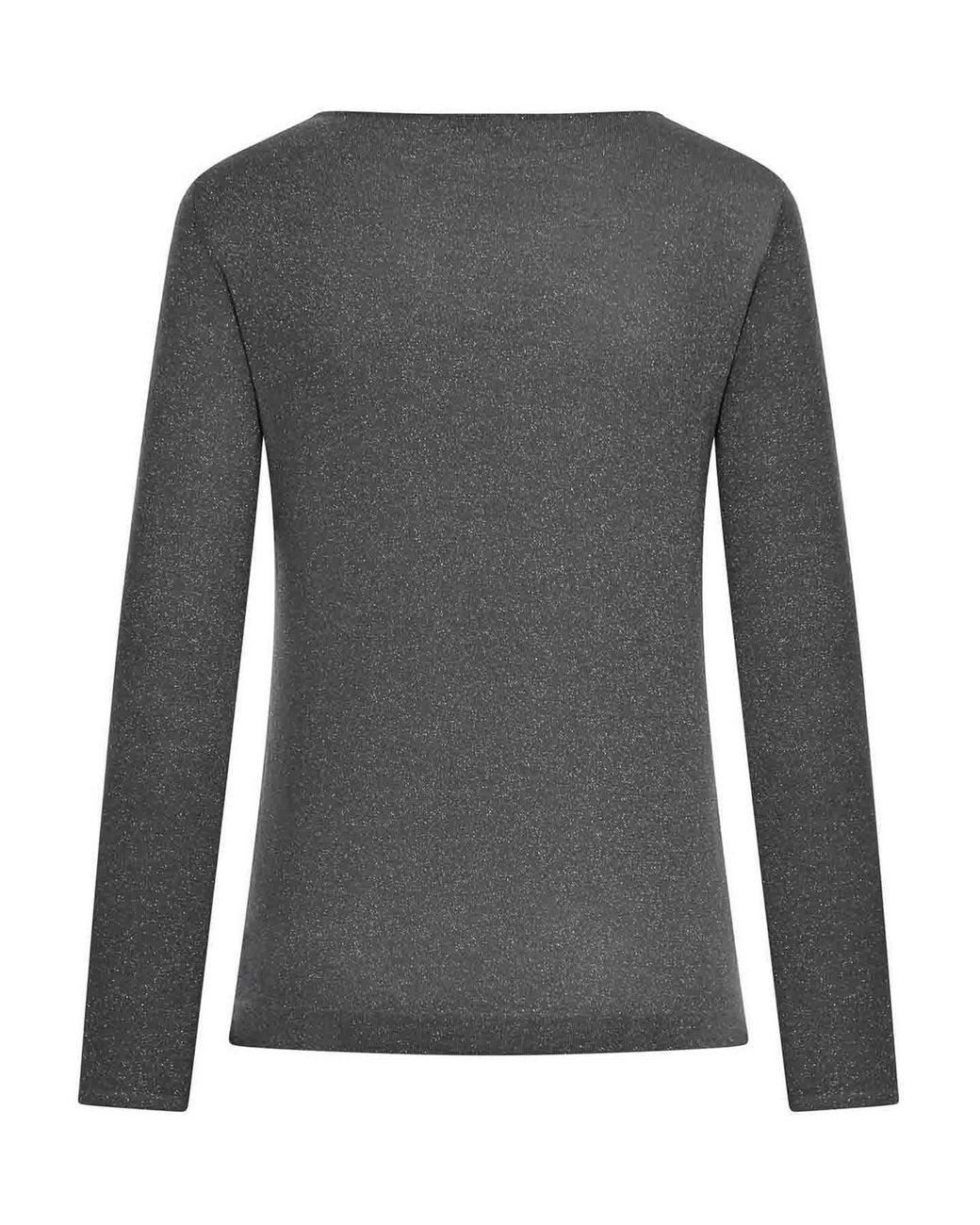 Brunello Cucinelli Gray Lightweight Cashmere And Silk Sparkling Sweater