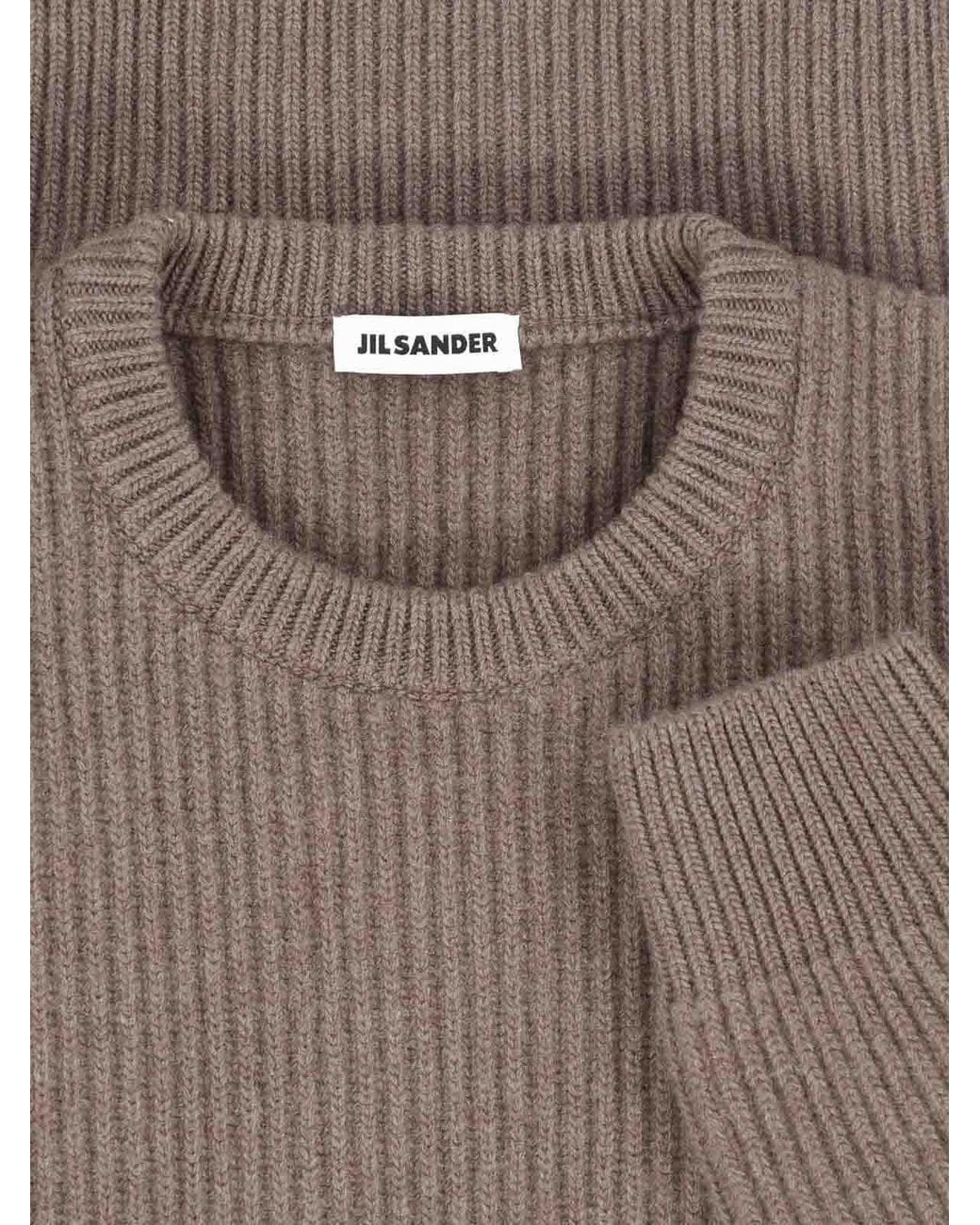 Jil Sander Rundhalspullover in Brown für Herren
