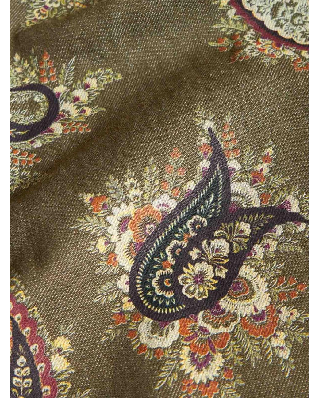 Etro Green Printed Cotton Shirt for men