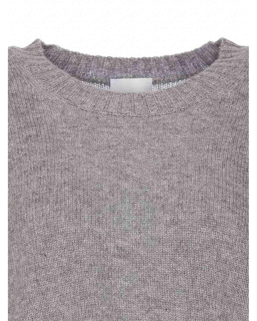 Suéter Cuello Redondo Allude de color Gray