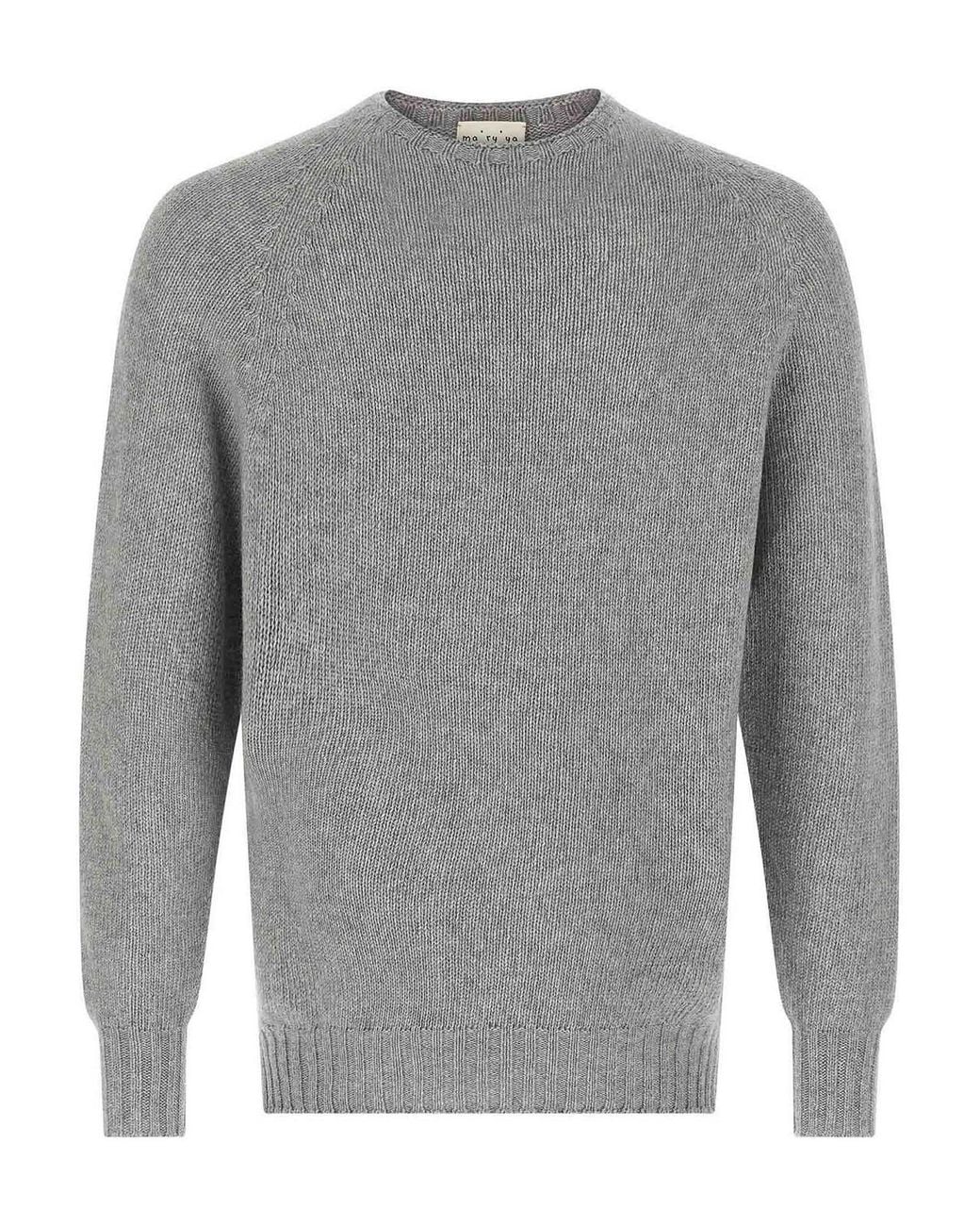 Ma'ry'ya Gray Cashmere Sweater for men