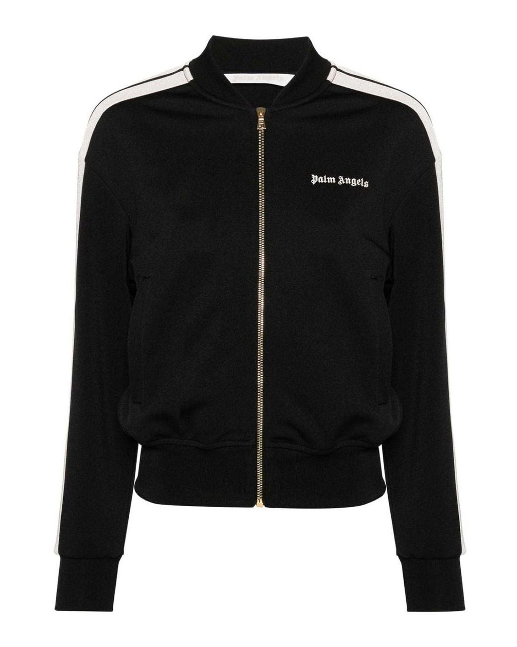 Palm Angels Black Logo-Embroidered Bomber Jacket