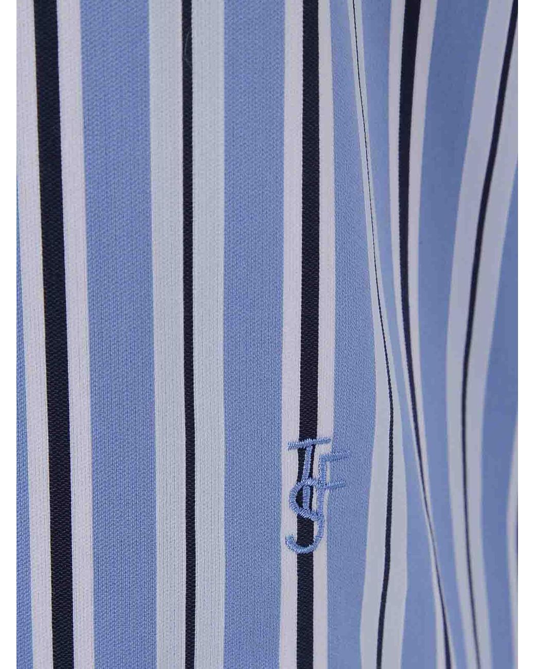 Frankie Shop Blue Oana Cotton Padded Shirt