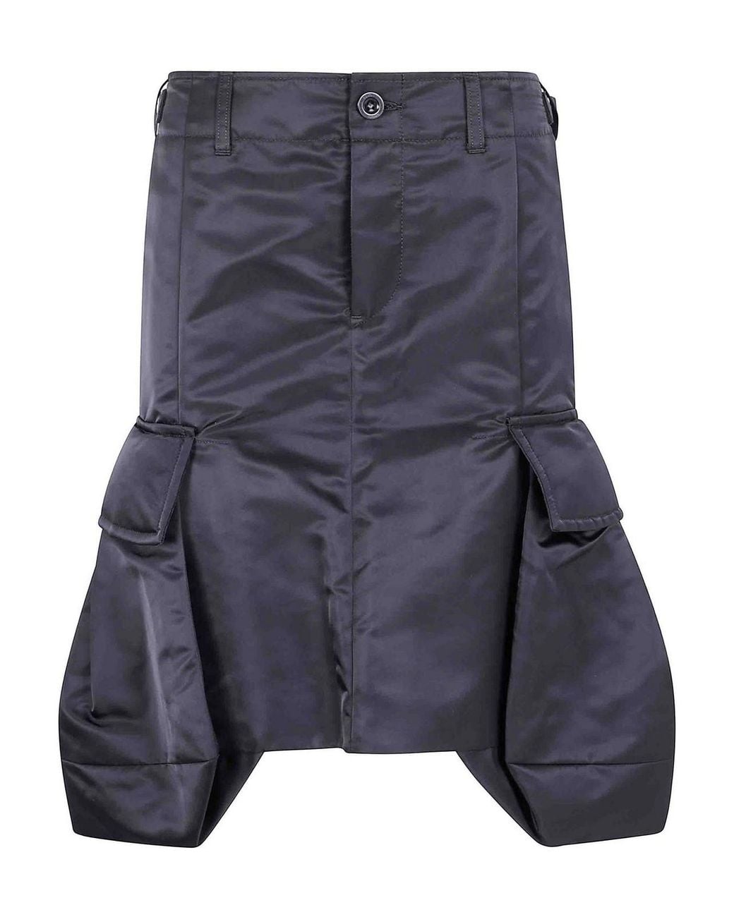 Sacai Blue Nylon Twill Skirt