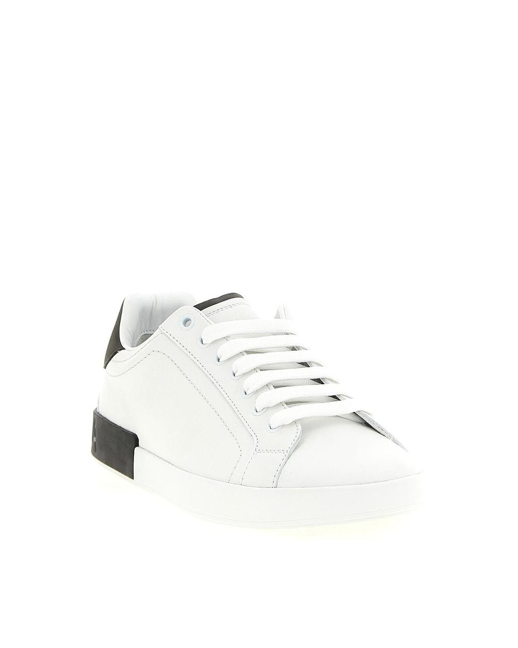 Dolce & Gabbana White Portofino Leather Sneakers for men