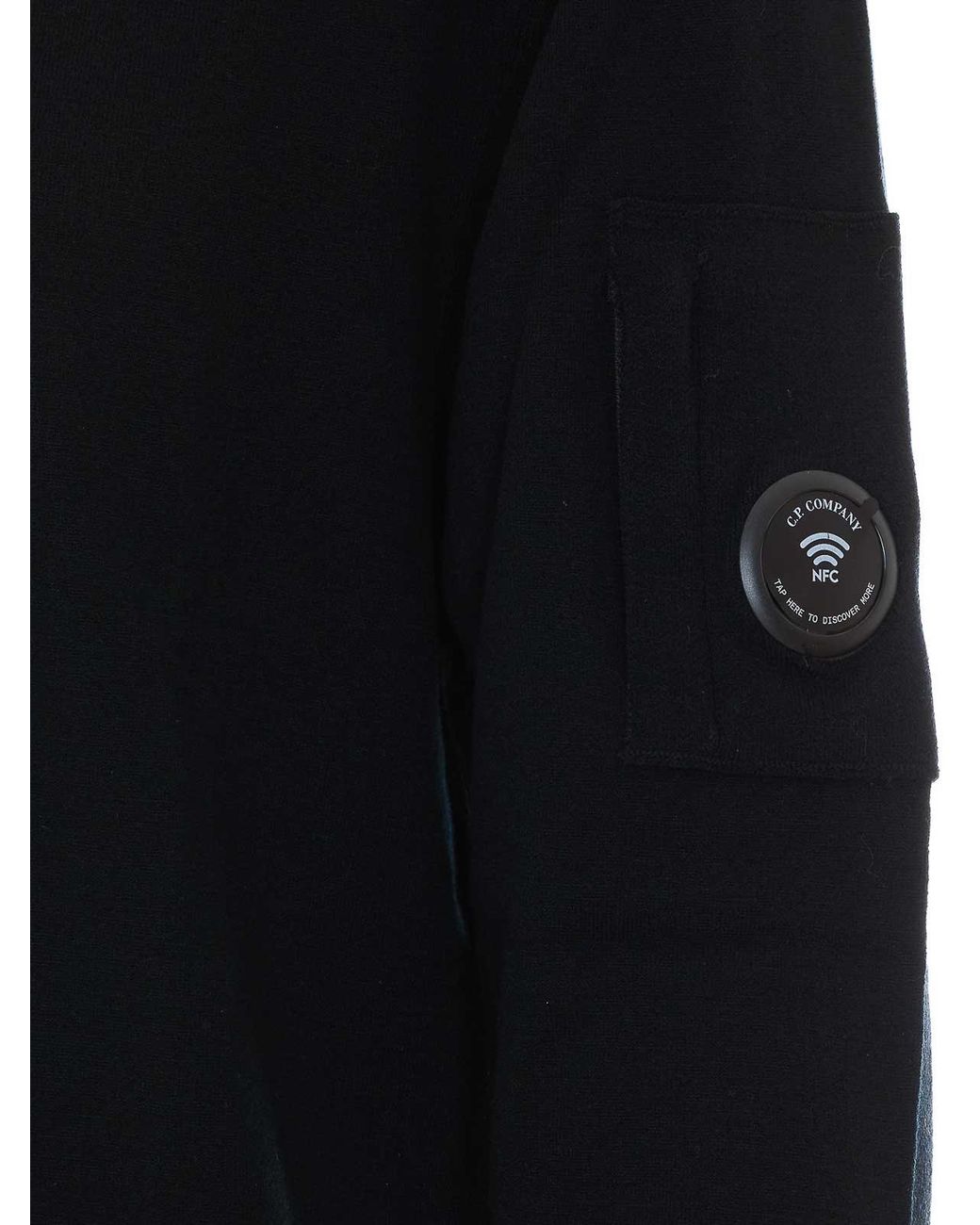 C P Company Blue Lens Extrafine Merino Wool Sweater for men
