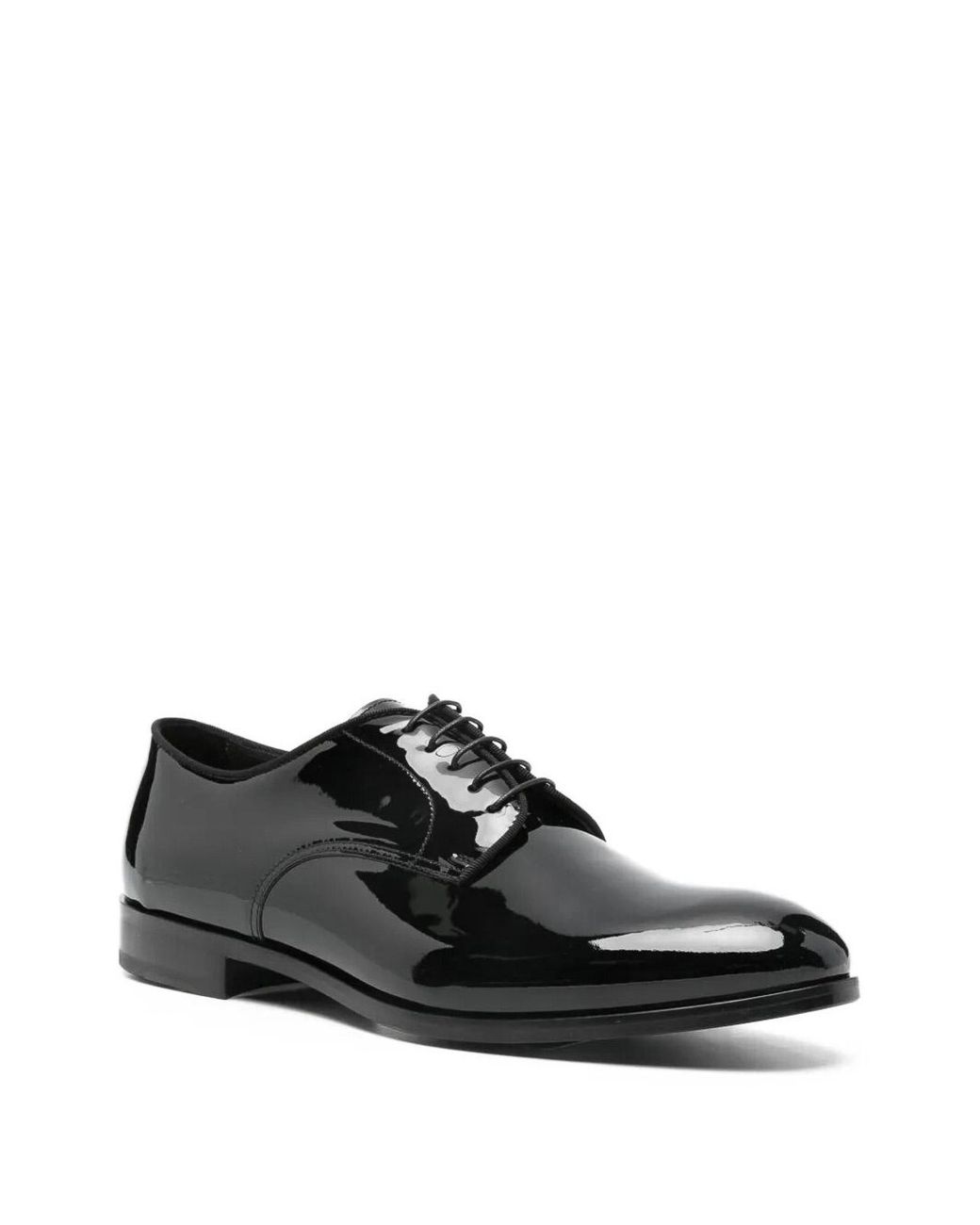 Doucal's Black Derby Lace Up Shoes for men
