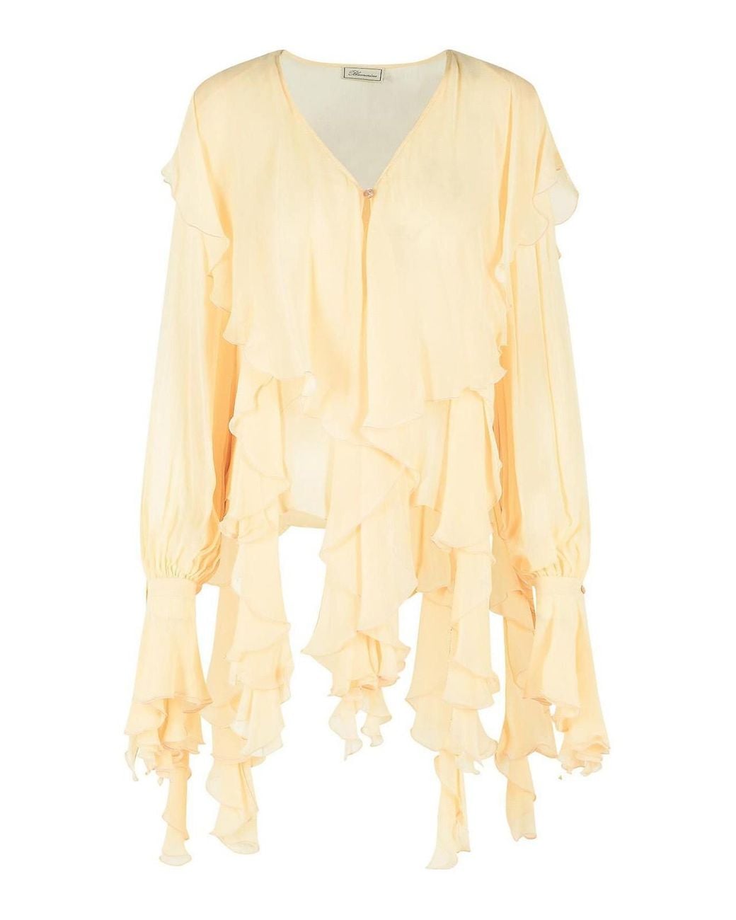 Blumarine Yellow Viscose Blouse