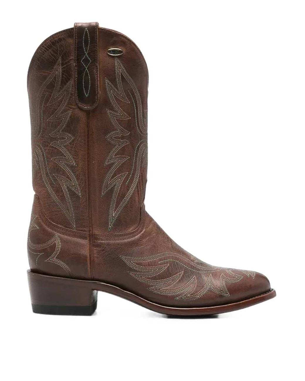 Mexicana Brown Embroidered Ankle Boots