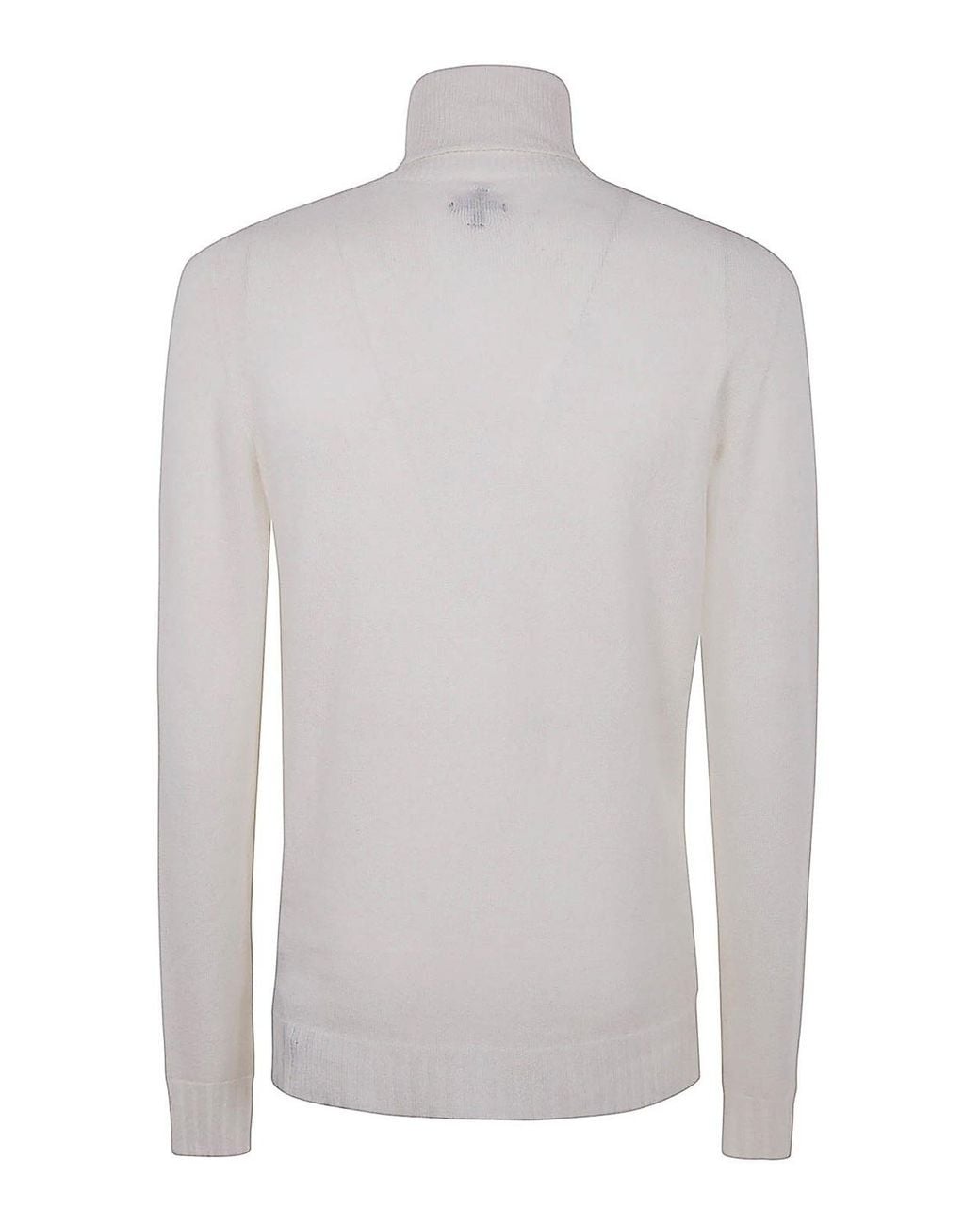 MD75 White Turtle Neck Cashmere Sweater for men