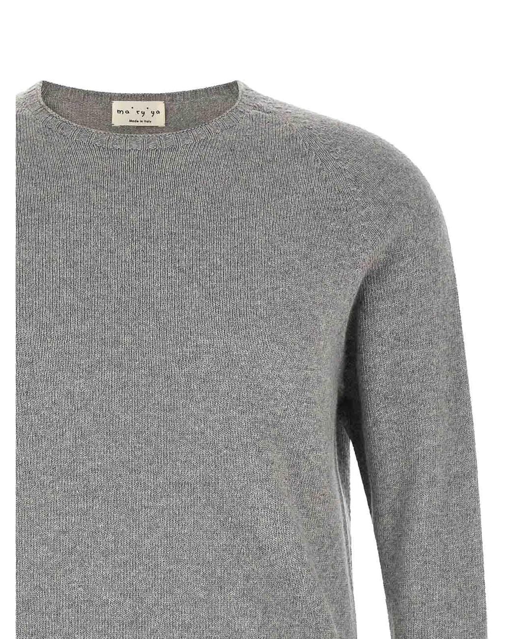 Ma'ry'ya Gray Giroccolo Sweater With Slits for men