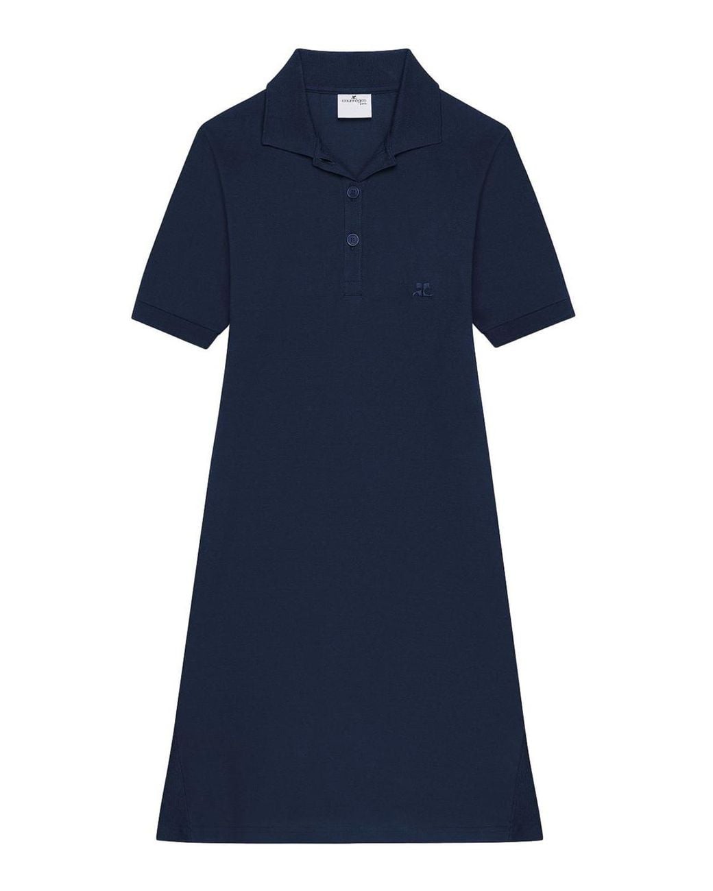 Courreges Blue Short-Sleeve Mini Dress
