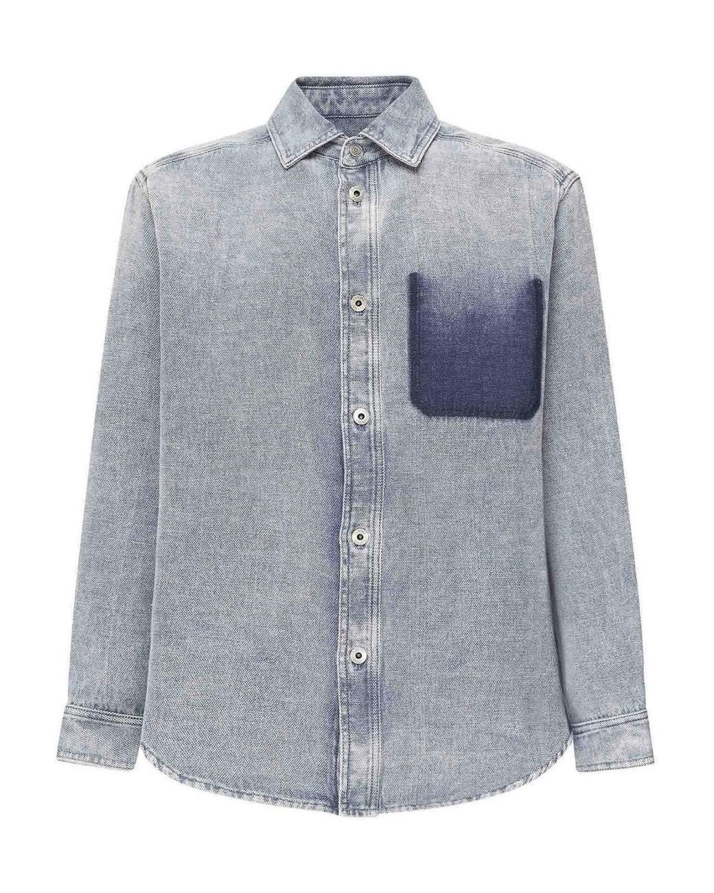 Loewe Gray Cotton And Linen Shirt for men