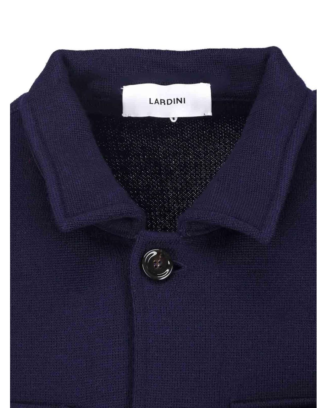 Lardini Blue Virgin Wool Shirt for men