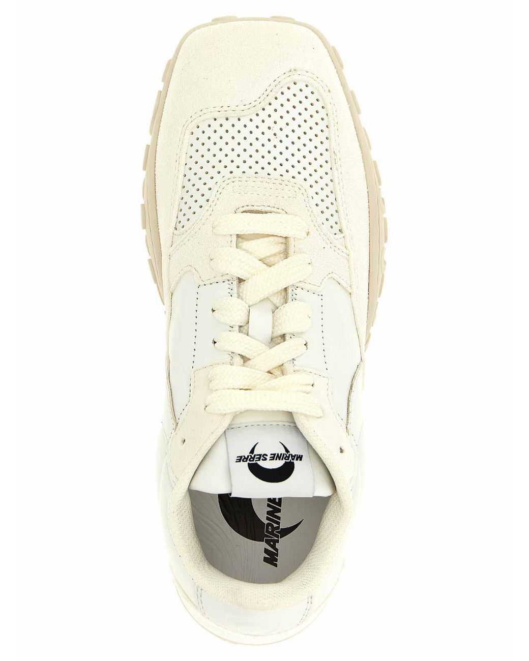MARINE SERRE White 'Ms Rise' Sneakers