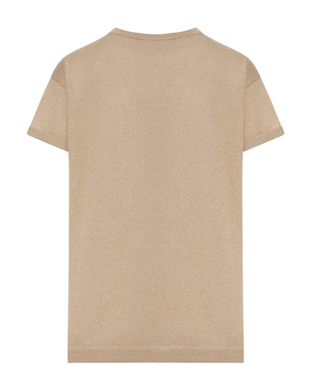 Brunello Cucinelli Natural Cashmere And Silk Lurex T-Shirt