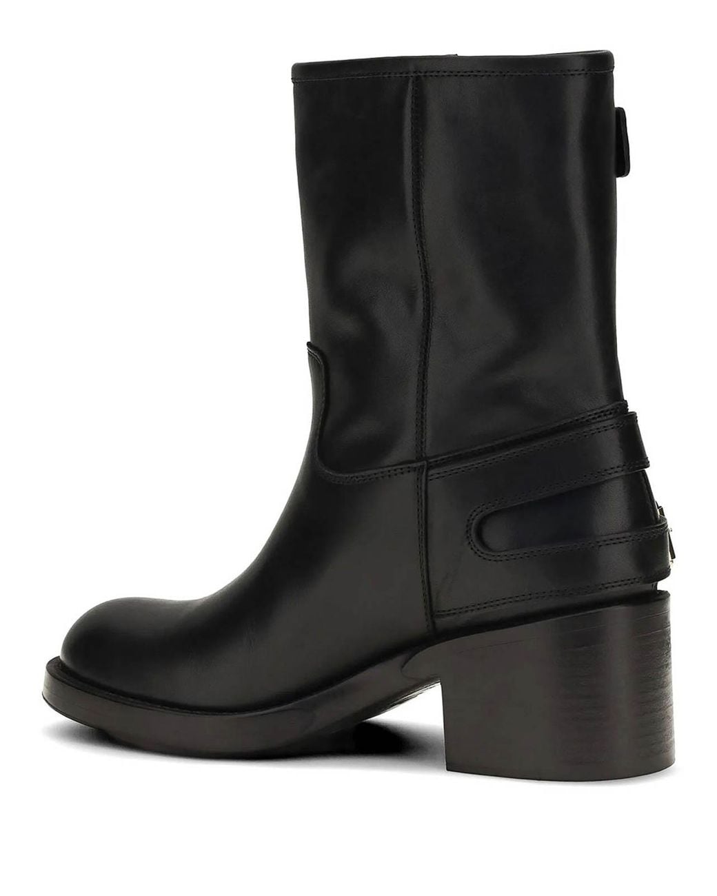 Chloé Black Dakota Semi-Gloss Leather Ankle Boots