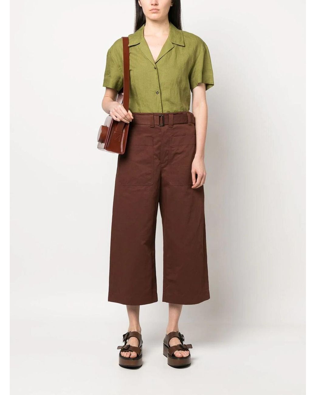 Lemaire Brown Frontal Pockets Button Closure 77