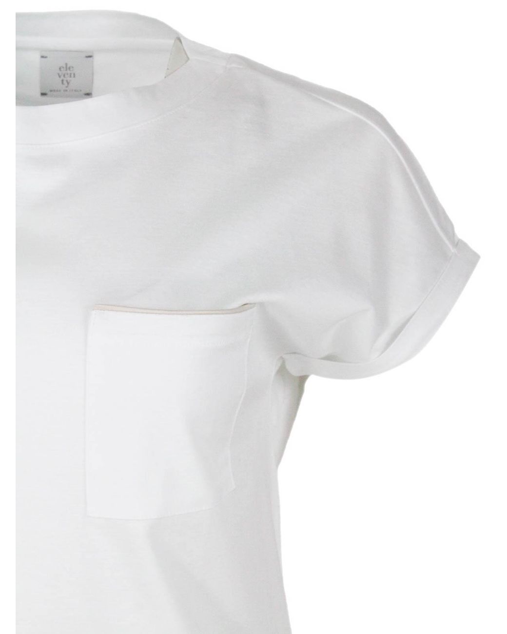 Eleventy White T-Shirts And Polos