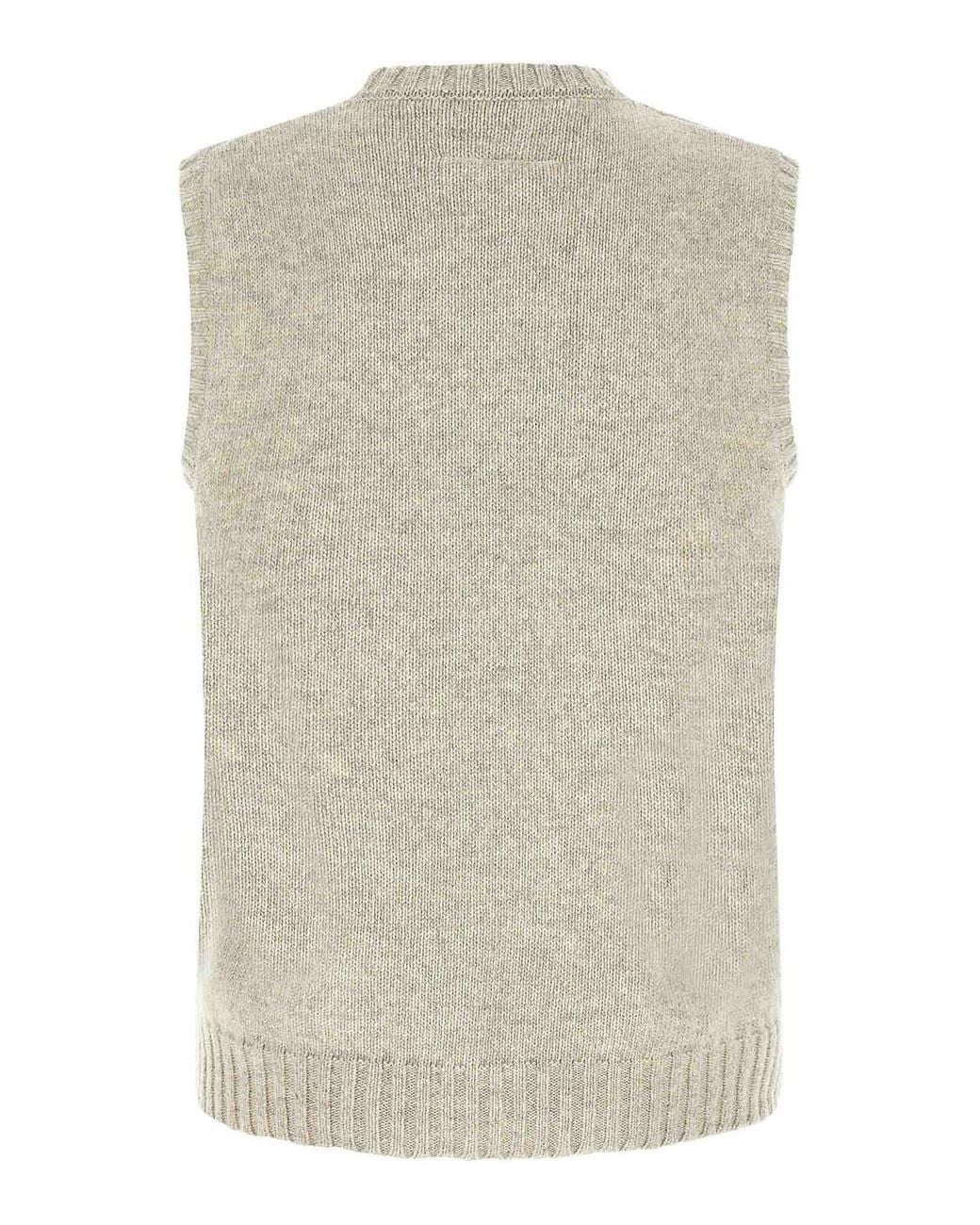 MM6 by Maison Margiela Gray Margiela 6' Vest for men