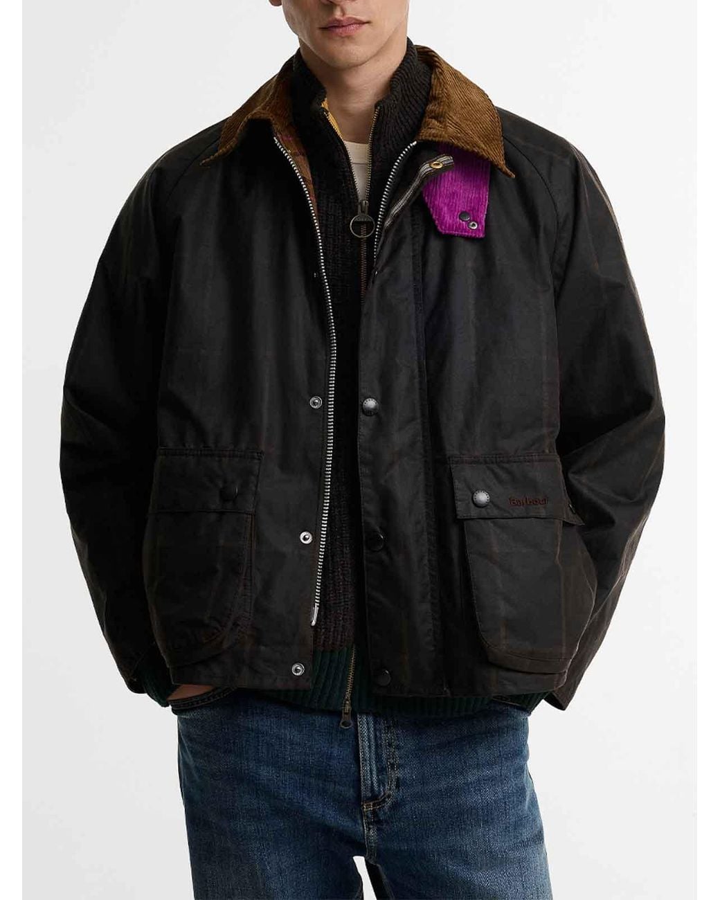 Barbour Black Paul Smith X Transport Check Jacket for men