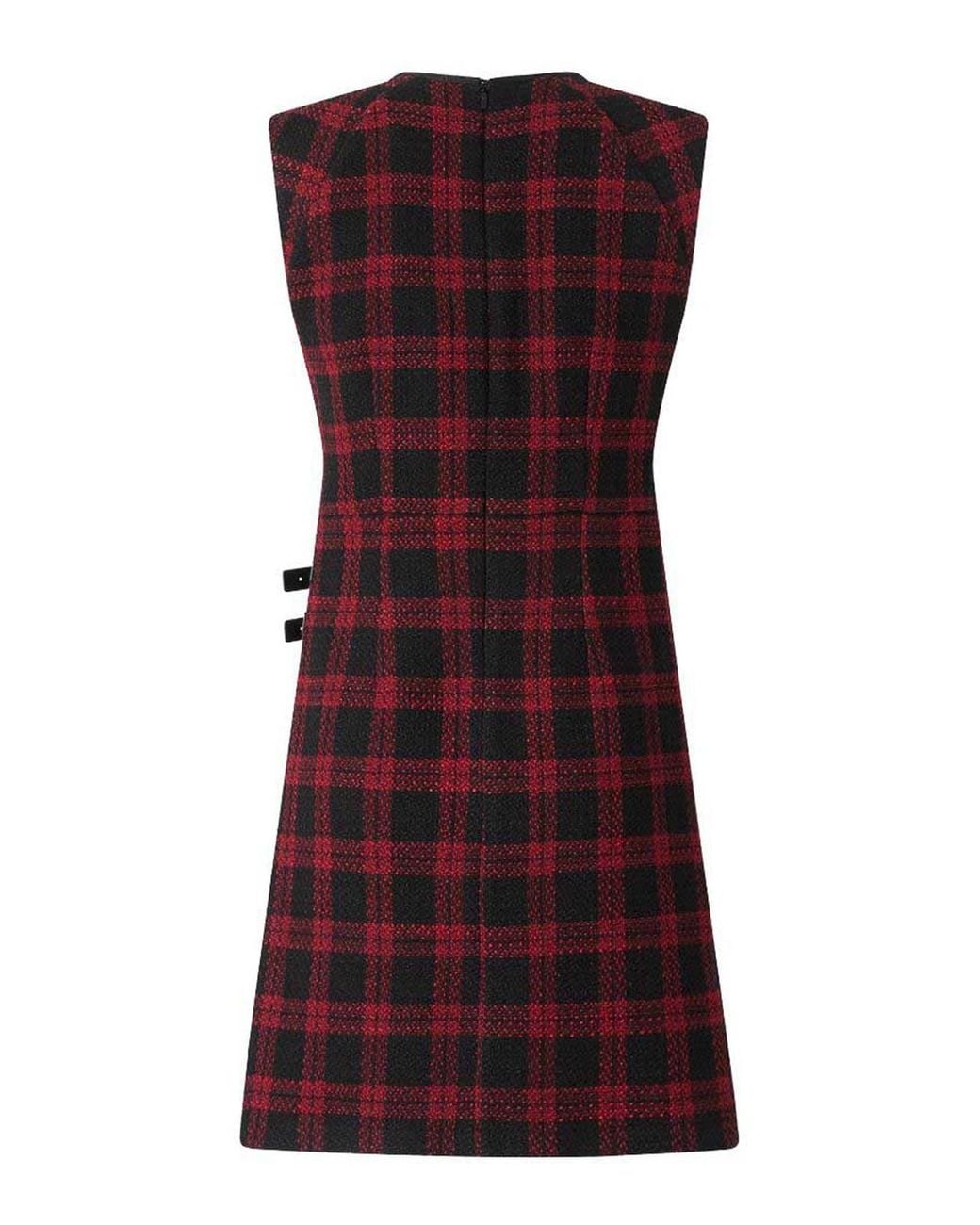 Pinko Purple Short Checked Dress