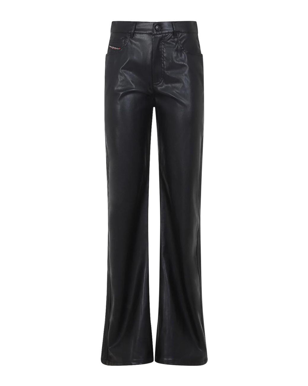 DIESEL Black P-Lain Eco Leather Pants