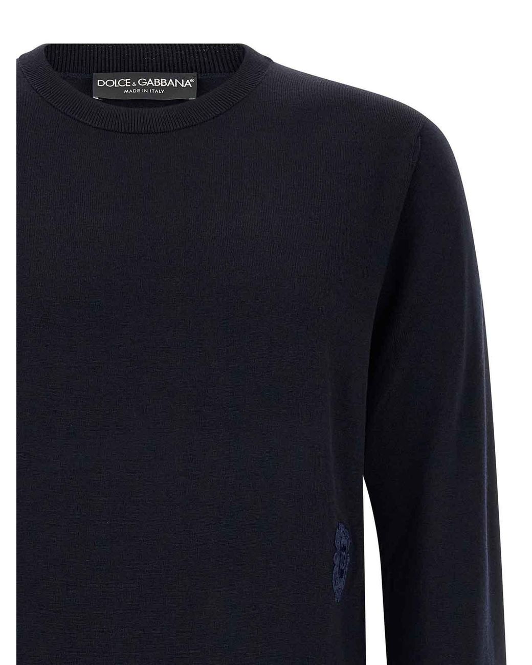 Dolce & Gabbana Blue Heraldic Coat Of Arms Sweater for men