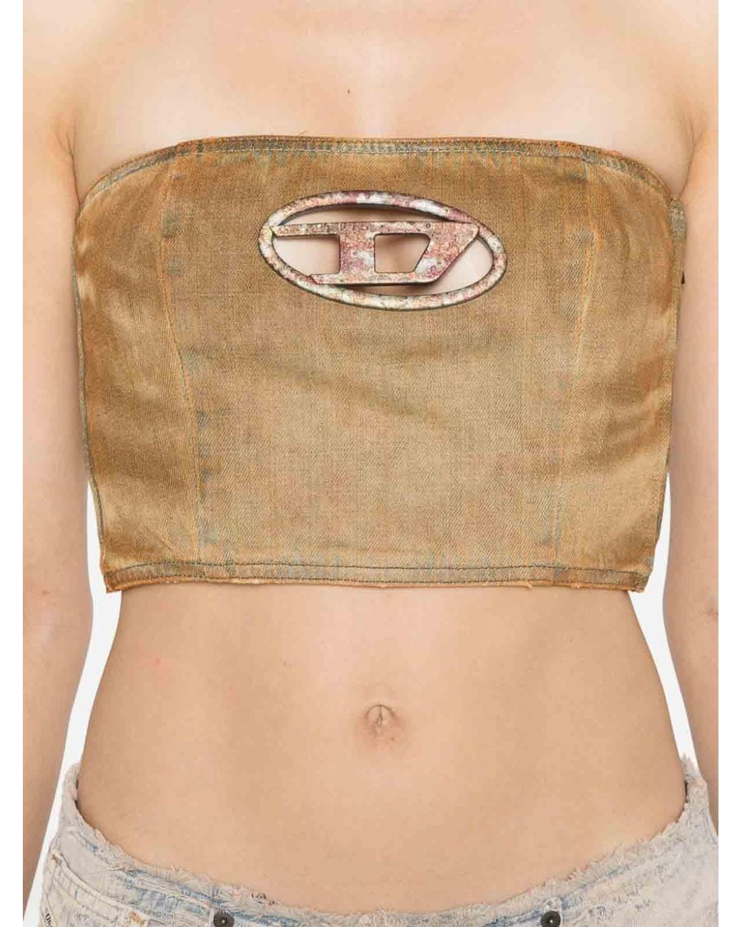 DIESEL Natural Faded-Effect Denim Top