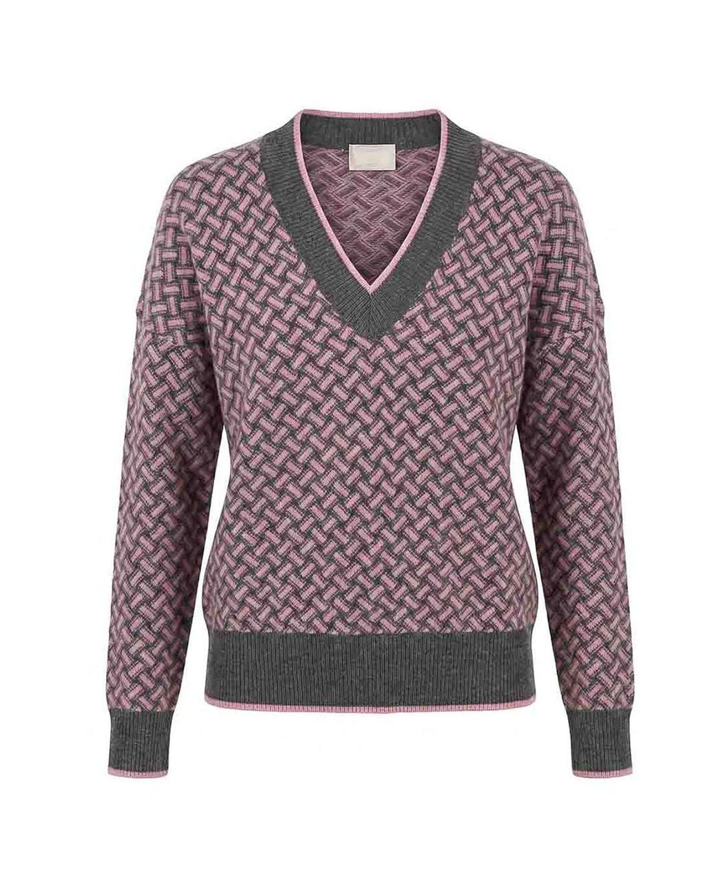 Drumohr Purple V-Neck Sweater