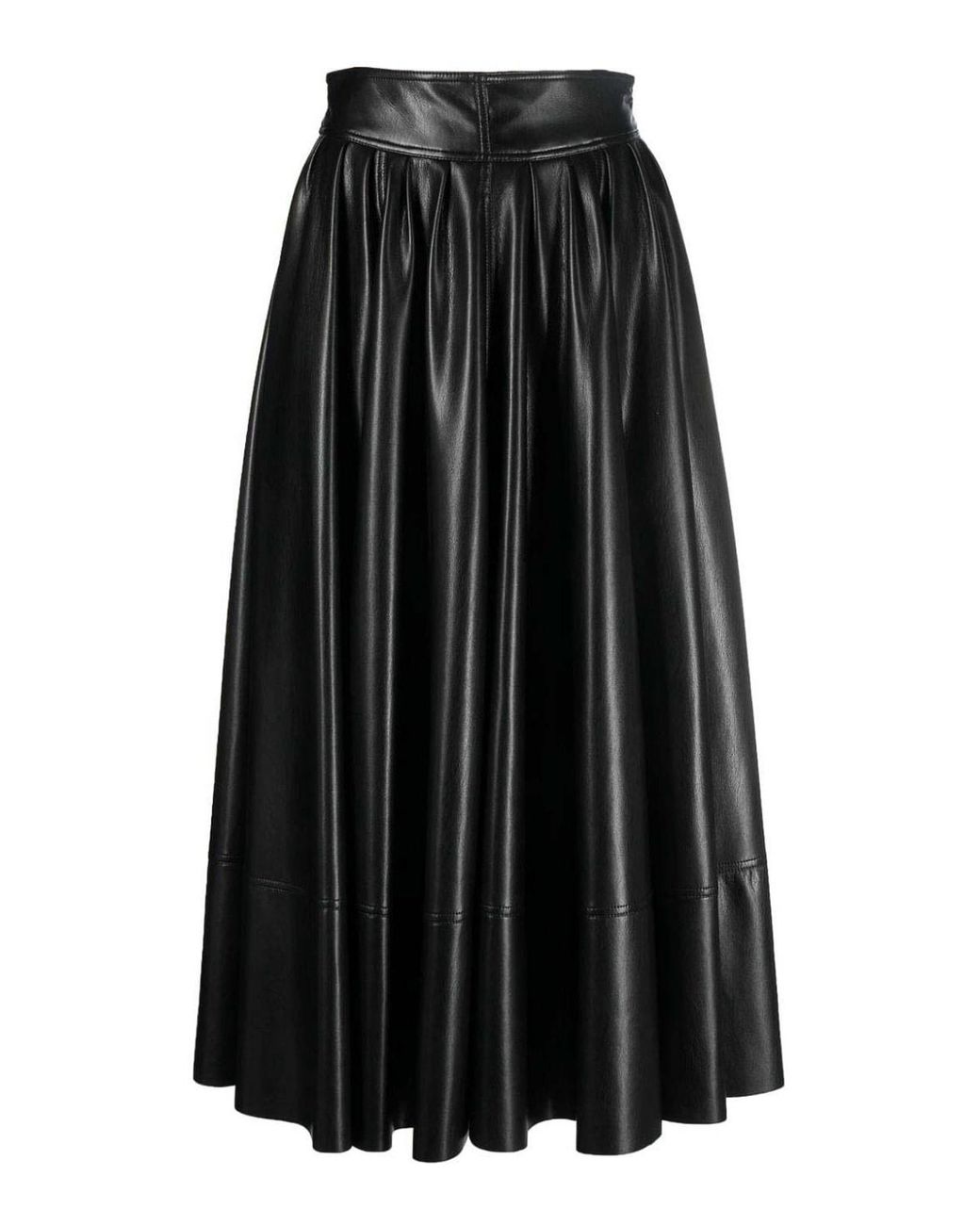 Philosophy Di Lorenzo Serafini Black Pleated Maxi Skirt With High-Quality Polyester Fabric And Design