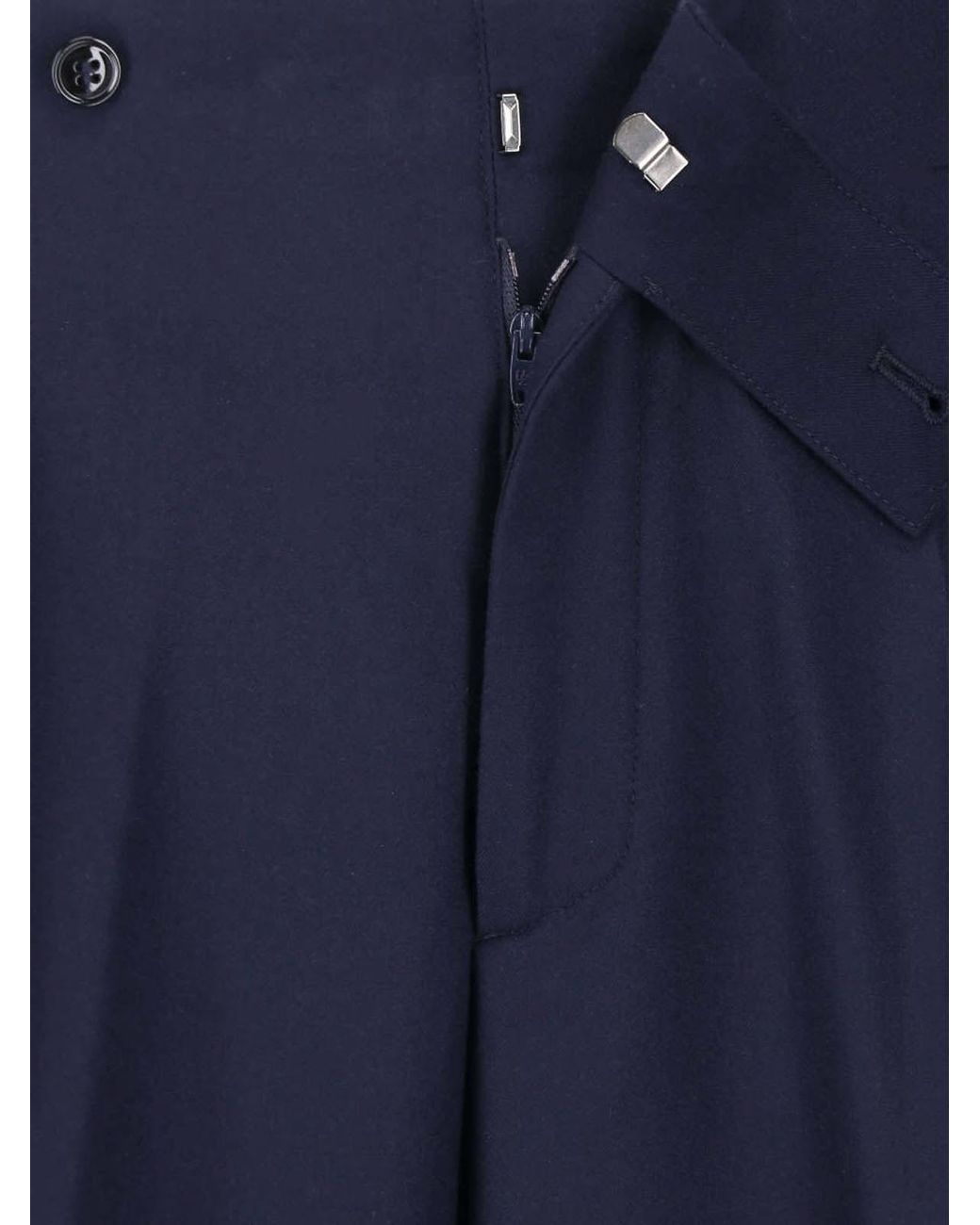 Giorgio Armani Blue Virgin Wool Trousers for men