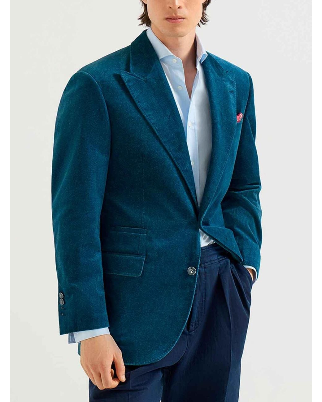 Brunello Cucinelli Blue Effect Tailor Blazer for men