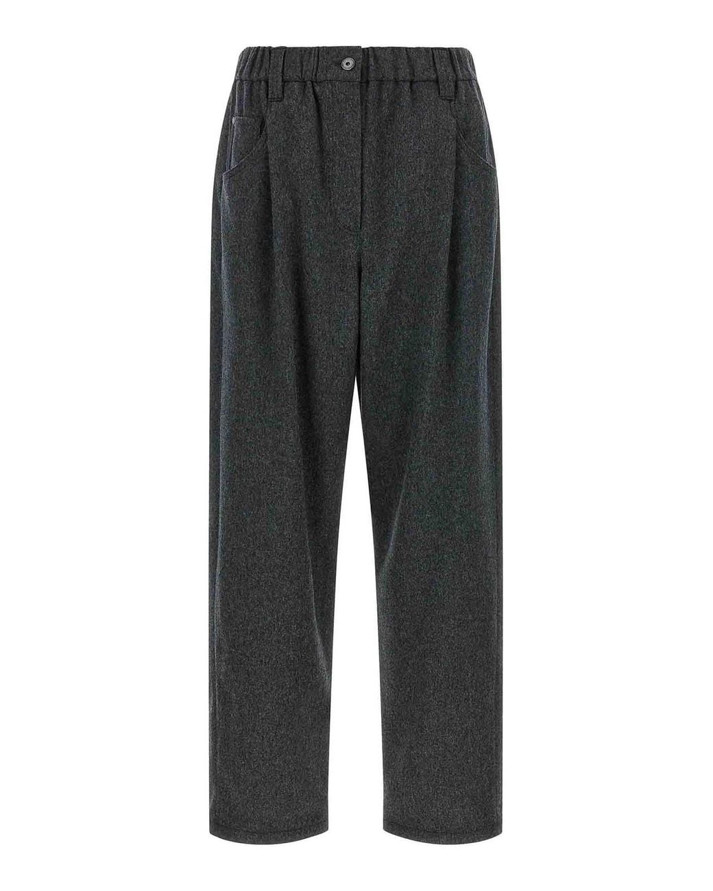 Brunello Cucinelli Gray Wool Trousers