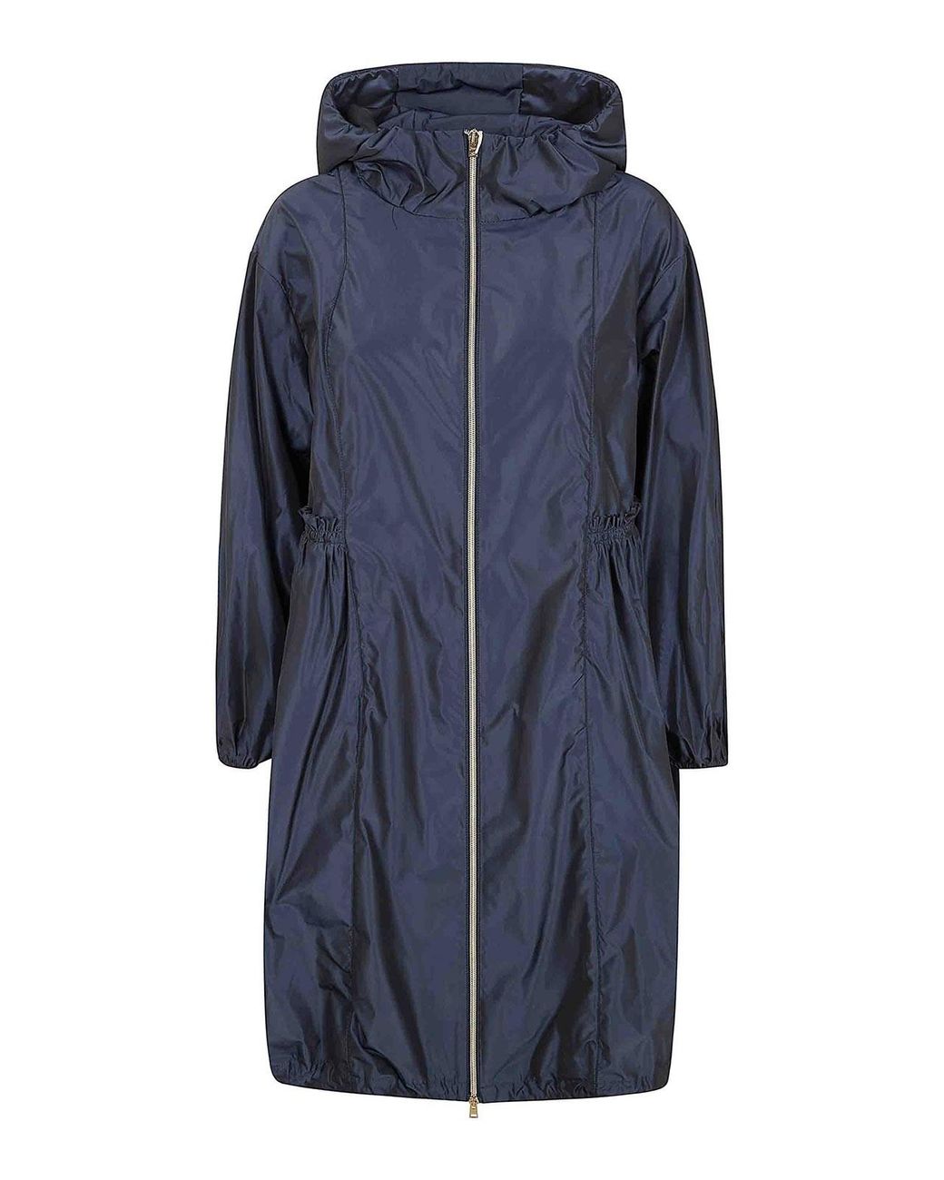 Herno Blue Midi Hooded Jacket