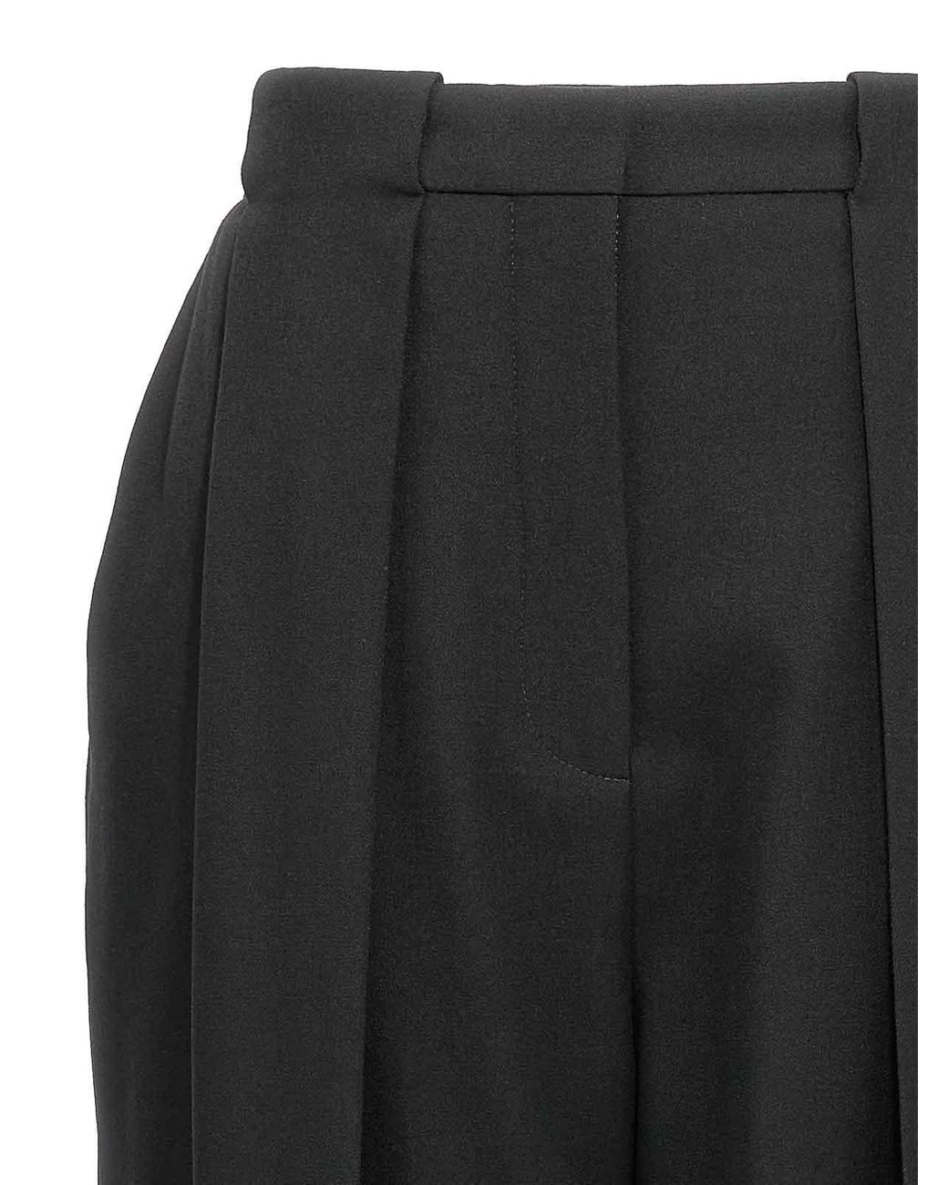 Balmain Black Grain De Poudre Pants