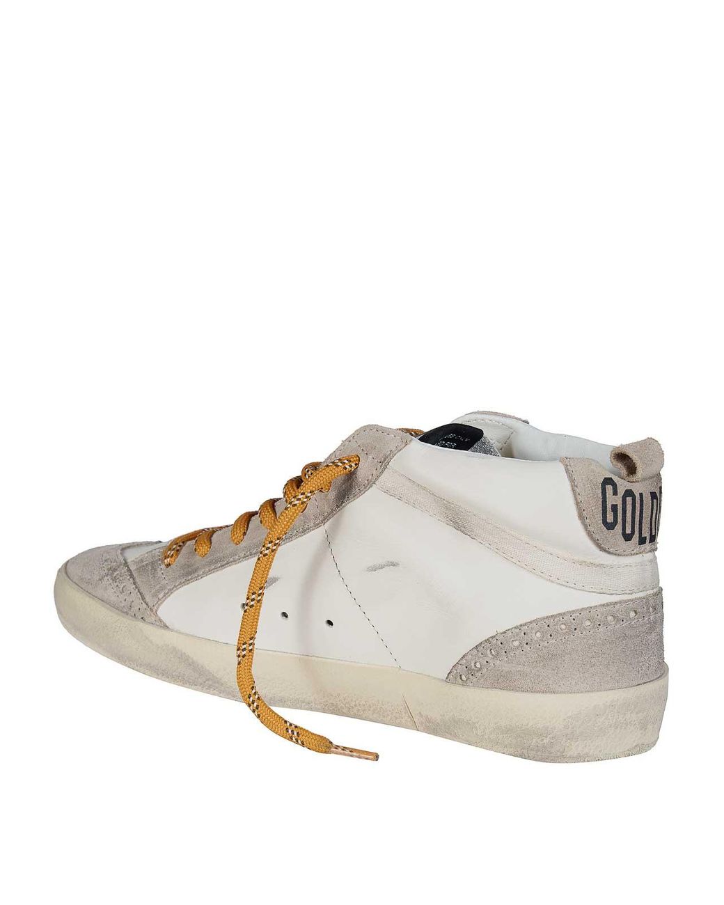 Golden Goose Deluxe Brand White Mid Star Suede Sneakers With Star Detail