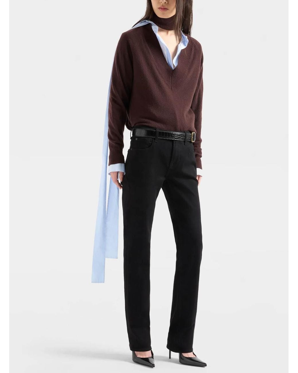 Vaqueros Rectos 7 For All Mankind de color Black